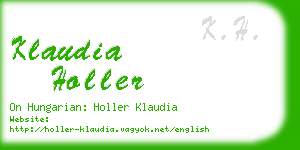 klaudia holler business card